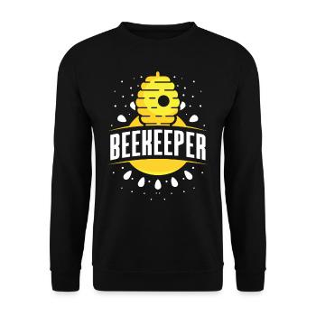 Beekeeping Honey bee Beekeepers - Unisex Sweatshirt - black - Front - Alina (178cm) & Michal (187cm)