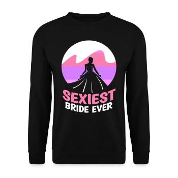 Sexiest Braut Überhaupt Hochzeit Bräute Heiraten - Unisex Pullover - Schwarz - Vorne - Alina (178cm) & Michal (187cm)