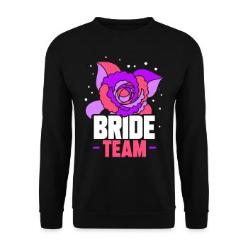 Team Bride Party Brides Wedding Weddings - Unisex Sweatshirt - black - Front - Alina (178cm) & Michal (187cm)