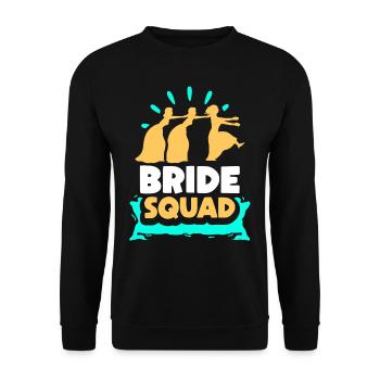 Braut Team Party Hochzeit Bräute Heiraten - Unisex Pullover - Schwarz - Vorne - Alina (178cm) & Michal (187cm)