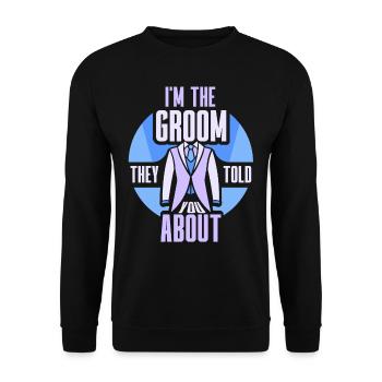 Suis le marié dont ils vous ont parlé - Sweat-shirt Unisexe - noir - Devant - Alina (178cm) & Michal (187cm)