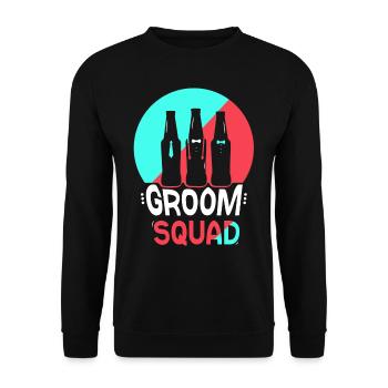 L’équipe du marié dit Mariage de fête de mariage - Sweat-shirt Unisexe - noir - Devant - Alina (178cm) & Michal (187cm)