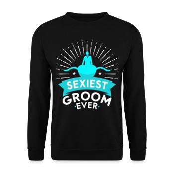 Sexy Groom Wedding Wedding Party Sayings - Unisex Sweatshirt - black - Front - Alina (178cm) & Michal (187cm)