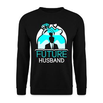 Future Husband Party Groom Mariage - Sweat-shirt Unisexe - noir - Devant - Alina (178cm) & Michal (187cm)