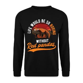 Cadeau Red Panda - Sweat-shirt Unisexe - noir - Devant - Alina (178cm) & Michal (187cm)