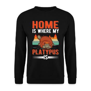 Platypus Home Platypus - Unisex Sweatshirt - black - Front - Alina (178cm) & Michal (187cm)