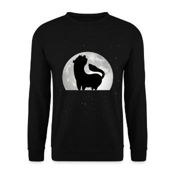Ferret Moon Ferret Weasel - Sweat-shirt Unisexe - noir - Devant - Alina (178cm) & Michal (187cm)
