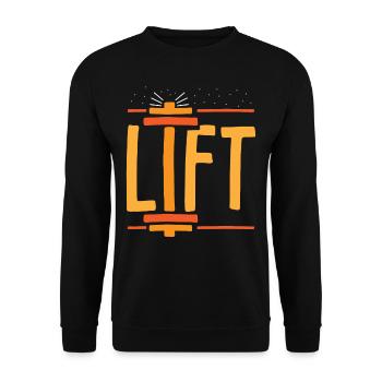 Lift Weightlifting Weightlifting Gym Workout - Unisex Sweatshirt - black - Front - Alina (178cm) & Michal (187cm)