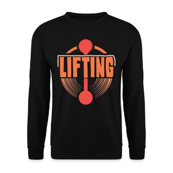 Heben Workout Gewichtheben Gym Gewichtheber - Unisex Pullover - Schwarz - Vorne - Alina (178cm) & Michal (187cm)