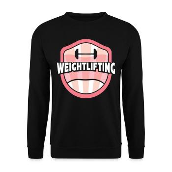 Weightlifting Fitness Weightlifting Gym Workout - Unisex Sweatshirt - black - Front - Alina (178cm) & Michal (187cm)
