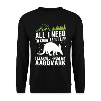 Aardvark Cadeau Aardvark - Sweat-shirt Unisexe - noir - Devant - Alina (178cm) & Michal (187cm)