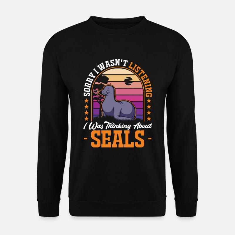 Robbe Gift Sea Lion - Unisex Sweatshirt - black