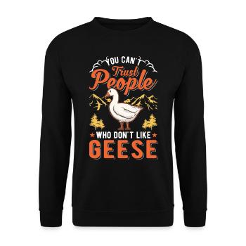 Oies Cadeau Goose Lovers Goose Éleveurs d’oies - Sweat-shirt Unisexe - noir - Devant - Alina (178cm) & Michal (187cm)