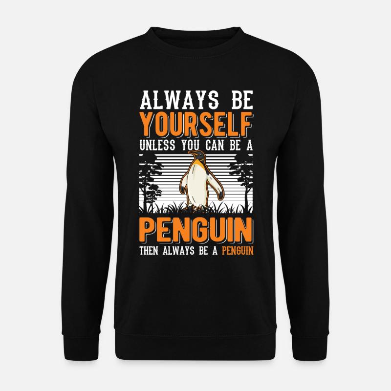 Pinguin Geschenk Penguin - Unisex Pullover - Schwarz