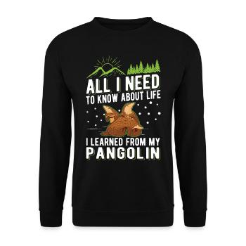 Pangolin Cadeau Pangolin - Sweat-shirt Unisexe - noir - Devant - Alina (178cm) & Michal (187cm)