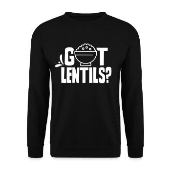 Lentils Have Lentil Lovers Food Lentil Soup - Unisex Sweatshirt - black - Front - Alina (178cm) & Michal (187cm)
