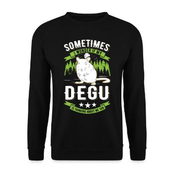 Degu owner shrub rat forest degu - Unisex Sweatshirt - black - Front - Alina (178cm) & Michal (187cm)