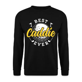 Best Golf Caddy Ever Golfing Golfer - Unisex Sweatshirt - black - Front - Alina (178cm) & Michal (187cm)