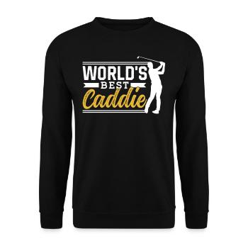 The best caddy in the world Golf Golfing Golfers - Unisex Sweatshirt - black - Front - Alina (178cm) & Michal (187cm)