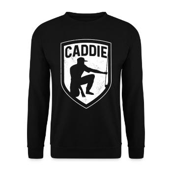 Caddie Golfer Golfen Golf profession - Unisex Sweatshirt - black - Front - Alina (178cm) & Michal (187cm)