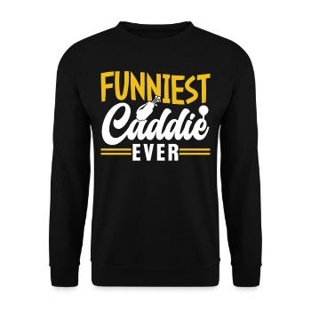 The funniest caddy ever Golfing Golf - Unisex Sweatshirt - black - Front - Alina (178cm) & Michal (187cm)
