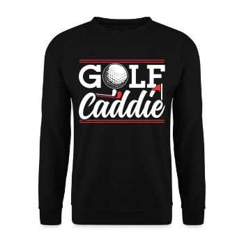 Golf Caddie Golfer Golfing profession - Unisex Sweatshirt - black - Front - Alina (178cm) & Michal (187cm)