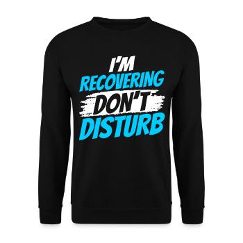 Ich Erhole Mich Bitte Nicht Stören Erholung - Unisex Pullover - Schwarz - Vorne - Alina (178cm) & Michal (187cm)