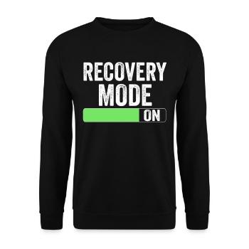Erholung Modus Ein Patient Überlebender Erholen - Unisex Pullover - Schwarz - Vorne - Alina (178cm) & Michal (187cm)