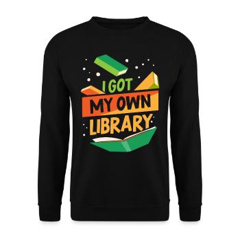 J’ai mon propre bibliothécaire - Sweat-shirt Unisexe - noir - Devant - Alina (178cm) & Michal (187cm)