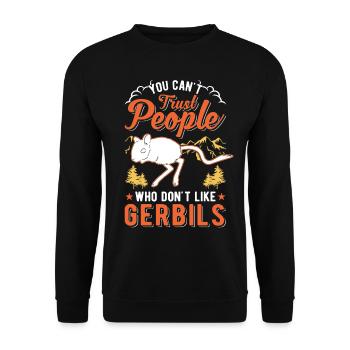 Gerbille Cadeau Rat de course Gerbille - Sweat-shirt Unisexe - noir - Devant - Alina (178cm) & Michal (187cm)