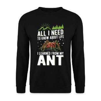 Ameisen Ameisenfarm Ameisenhaufen Feuerameisen - Unisex Pullover - Schwarz - Vorne - Alina (178cm) & Michal (187cm)