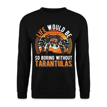 Tarentule Araignée Tarentule - Sweat-shirt Unisexe - noir - Devant - Alina (178cm) & Michal (187cm)