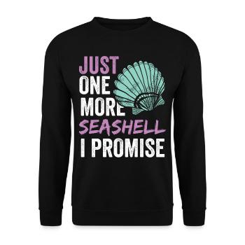Nur Noch Eine Muschel Ich Verspreche Es Muscheln - Unisex Pullover - Schwarz - Vorne - Alina (178cm) & Michal (187cm)