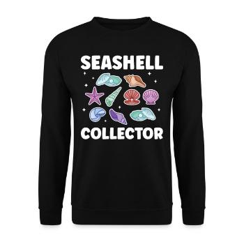 Shell collectors Mussel collectors collect mussels - Unisex Sweatshirt - black - Front - Alina (178cm) & Michal (187cm)