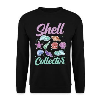 Shell collectors Mussel collectors collect mussels - Unisex Sweatshirt - black - Front - Alina (178cm) & Michal (187cm)