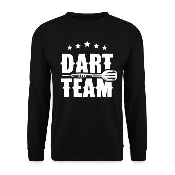 Équipe de fléchettes Darts Équipe de fléchettes Club de fléchettes - Sweat-shirt Unisexe - noir - Devant - Alina (178cm) & Michal (187cm)