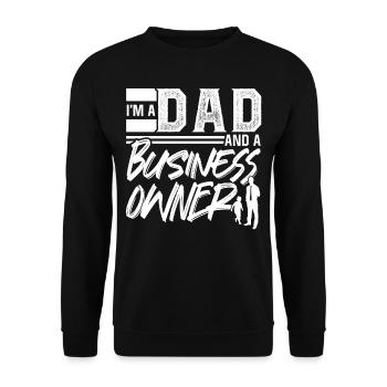 Je suis un père et un PDG propriétaire d’entreprise - Sweat-shirt Unisexe - noir - Devant - Alina (178cm) & Michal (187cm)