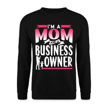 Je suis mère et propriétaire d’entreprise - Sweat-shirt Unisexe - noir - Devant - Alina (178cm) & Michal (187cm)