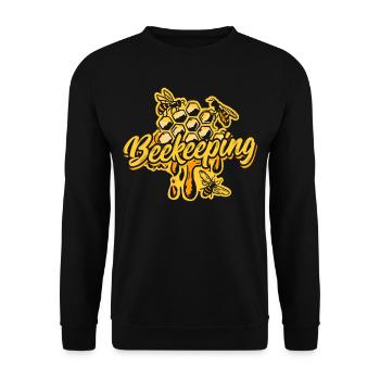 Beekeeping Beekeepers Beekeepers Honey Bee - Unisex Sweatshirt - black - Front - Alina (178cm) & Michal (187cm)