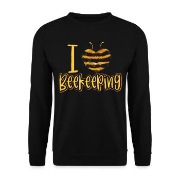 Ich Liebe Die Imkerei Honigbiene Imker Imkern - Unisex Pullover - Schwarz - Vorne - Alina (178cm) & Michal (187cm)