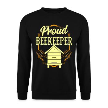 Proud Beekeeper Honey Bee Beekeeper Beekeeping - Unisex Sweatshirt - black - Front - Alina (178cm) & Michal (187cm)