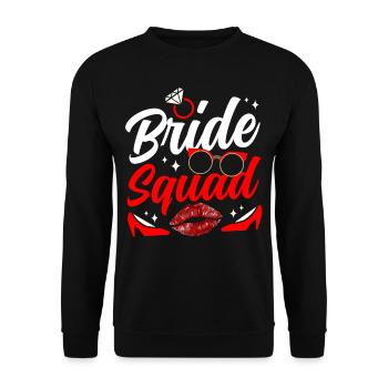 Braut Team Party Heiraten Hochzeit Bräute - Unisex Pullover - Schwarz - Vorne - Alina (178cm) & Michal (187cm)