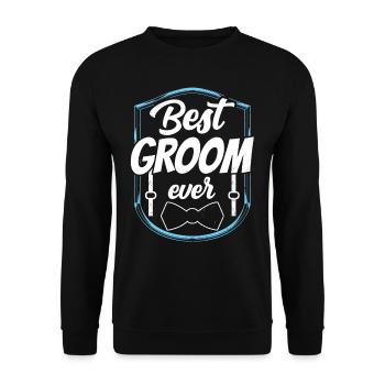 Meilleure fête de mariage du marié - Sweat-shirt Unisexe - noir - Devant - Alina (178cm) & Michal (187cm)
