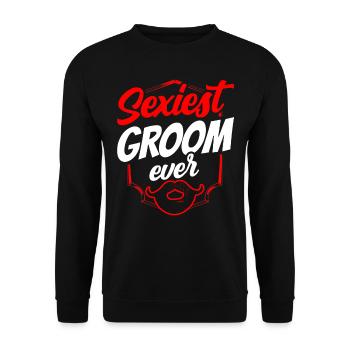 Sexy Groom Party Dictons Mariage Mariage - Sweat-shirt Unisexe - noir - Devant - Alina (178cm) & Michal (187cm)