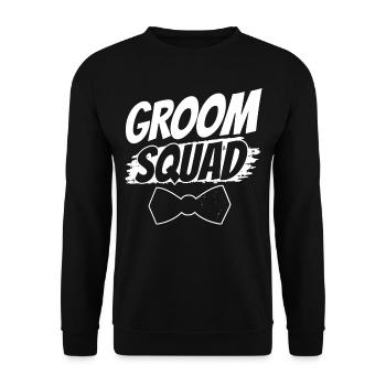 Groom Team Marriage Party Wedding Sayings - Unisex Sweatshirt - black - Front - Alina (178cm) & Michal (187cm)