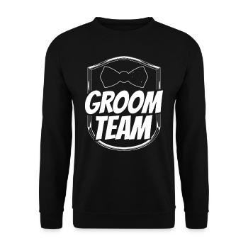 Équipe de marié Mariage Party Dictons - Sweat-shirt Unisexe - noir - Devant - Alina (178cm) & Michal (187cm)