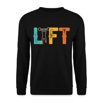 Lift Workout Weightlifting Gym Weightlifting - Sweat-shirt Unisexe - noir - Devant - Alina (178cm) & Michal (187cm)