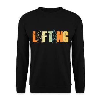 Lifting Gym Workout Haltérophilie - Sweat-shirt Unisexe - noir - Devant - Alina (178cm) & Michal (187cm)