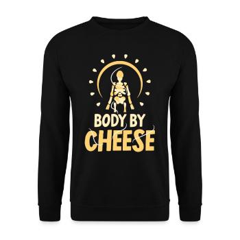 Body of cheese lover love sweet sayings - Unisex Sweatshirt - black - Front - Alina (178cm) & Michal (187cm)