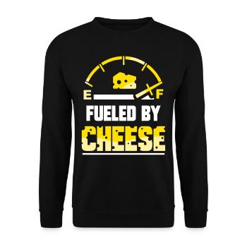 Driven by cheese sweet lovers love - Unisex Sweatshirt - black - Front - Alina (178cm) & Michal (187cm)